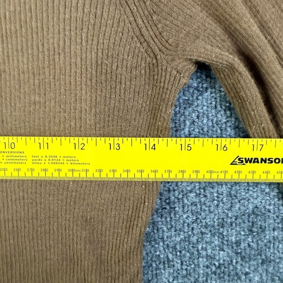 Gap Sweater Womens Medium Brown Soft Cozy Ribbed Knit Crew Neck Preppy Outerwear - Picture 5 of 8